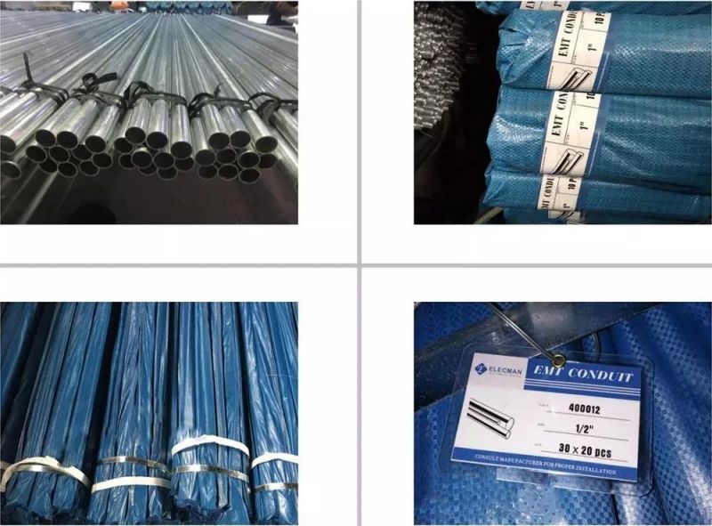 UL797 ANSI 80.3 EMT Conduit Hot Dipped Galvanized Electrical Cable Conduit