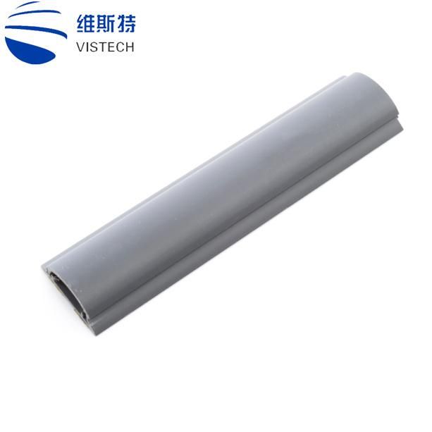 Electrical White PVC Semi-Circle Arc Floor Cable Trunking Duct