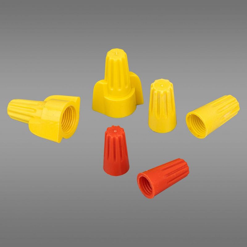 Double Wing Electrical Spiral End Connector with Screw Sp1 Yellow