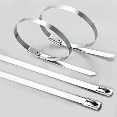 High Quality Ball Lock Type Metal Stainless Steel Cable Strap Tie 4.6*350mm
