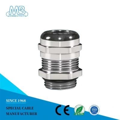 Nickel-Plated Finish Brass Material Metal Shielded Waterproof Cable Gland