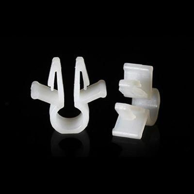 Plastic Rope Fixing Clips Hole Anti Falling Bolt, Nylon Black &amp; White UL94V-2 Isolation Harness Base