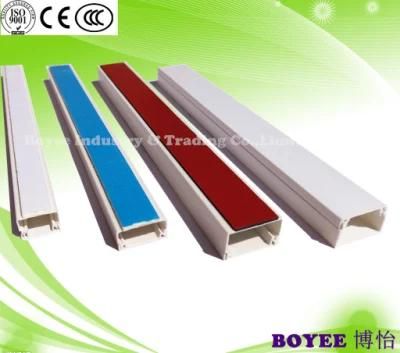 PVC Electricidad Canaletas Con Adhesivo 10X15mmpvc Trunking with Blue Tape / Electrical Cable Trunking / Trunking with Adhesive