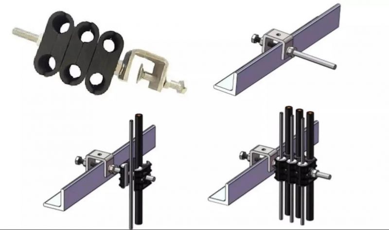 Fiber Optic Feeder Clamp Coaxial RF Coax Power Cable Snap-in Feeder Cable Clamp