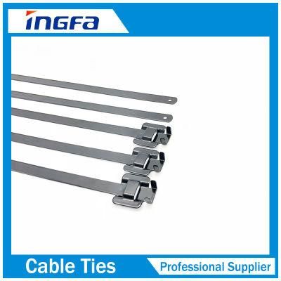 Black Epoxy Coated Releasable Stainless Steel Cable Tie