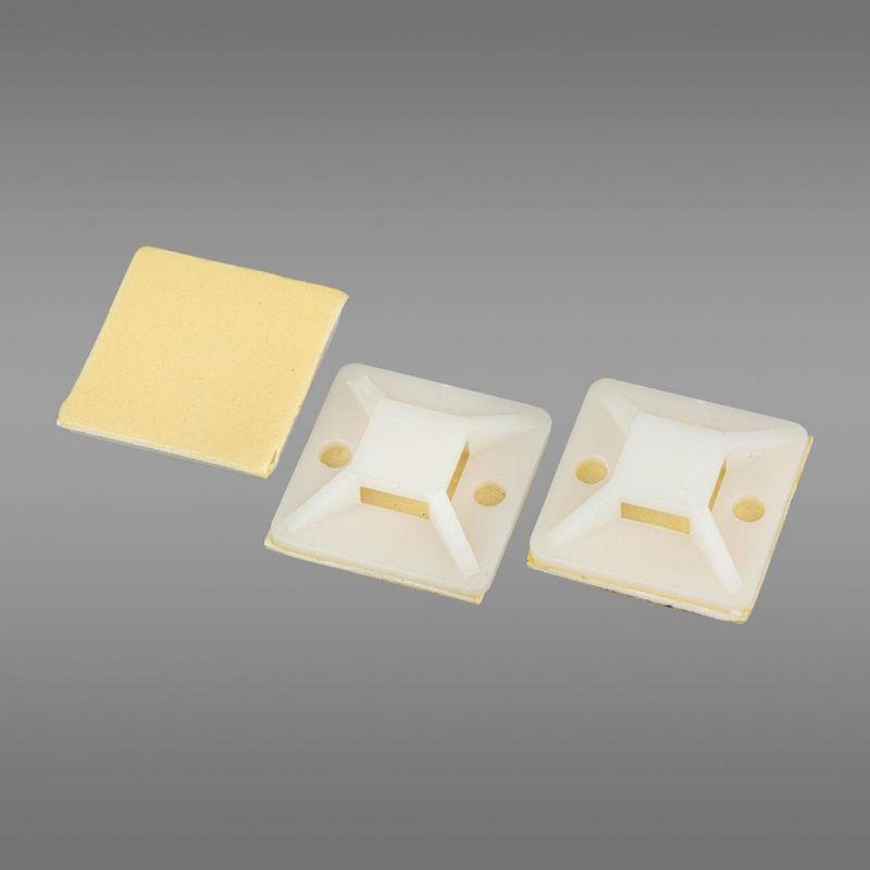 White Black Self-Adhesive Cable Tie Mount 40*40mm