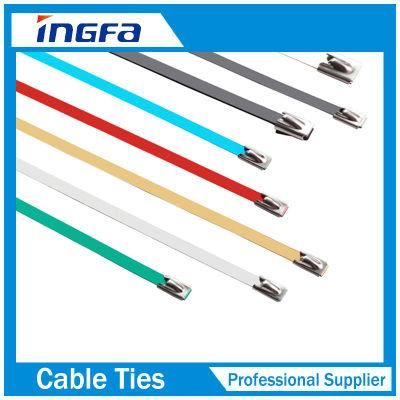 316L Stainless Steel Epoxy Coated Cable Ties-Ball Lock Type