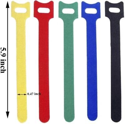 Adjustable Nylon Reusable Hook Loop Strap for Cable Tidy