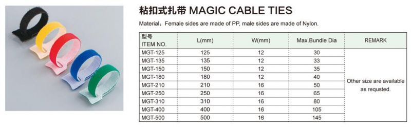 Reusable Adjustable Magic Cable Ties Velcro Ties