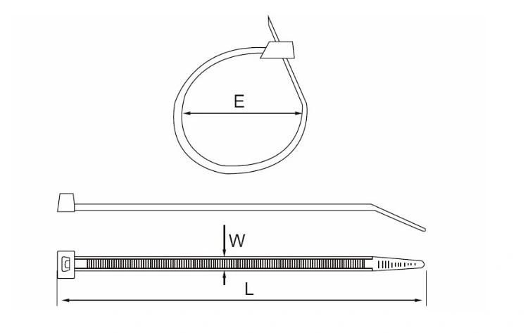 UV Resistant Self Locking Nylon Cable Tie