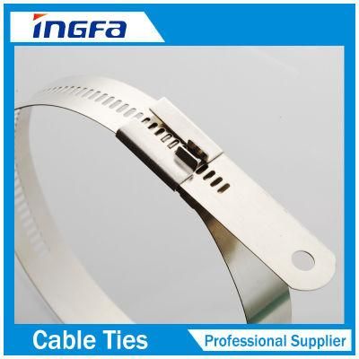 304 Steel Cable Tie Multi Barb Ladder Lock Type