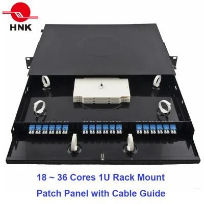 48cores 1u 19&quot; Rack Mount Patch Panel with Cable Guide