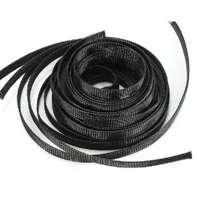 Black Pet Braided Cable Sleeve Braided Cable Sleeving