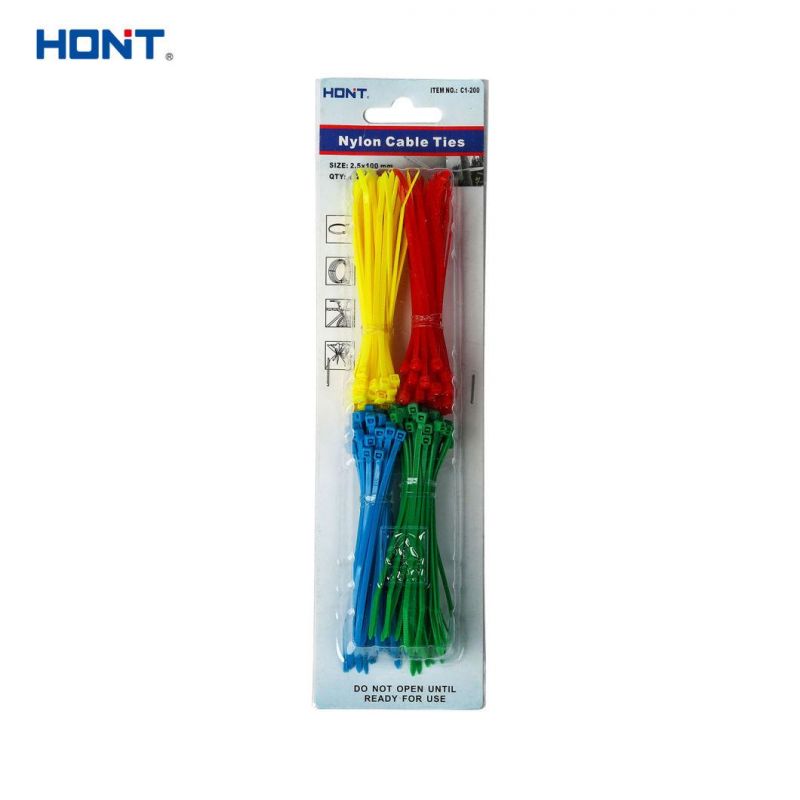 Manufacturer Black Ht-4.8*200 Nylon Cable Tie with SGS