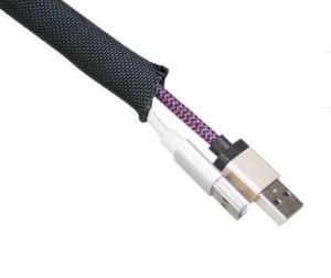 Self-Closing, Open Tubular Shape Pet PA Filament Knitted Hose Protector Applied for Automobile