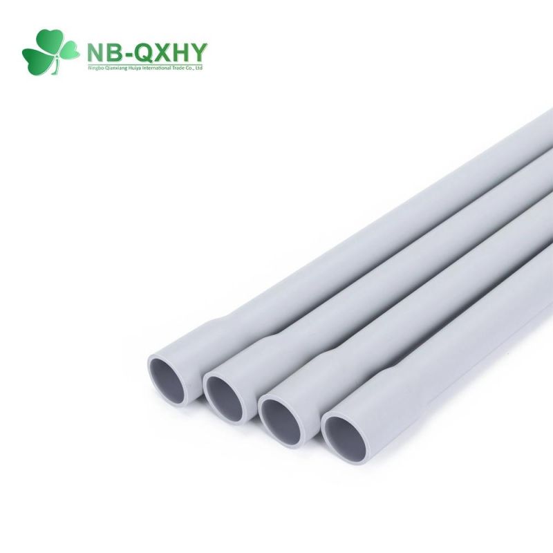 Custom Grey Plastic Pipe PVC Conduit Electrical Pipe Fitting