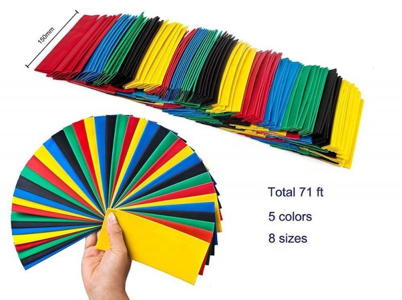 Shrink Wrap Tubing Assorted Colorful Electrical PE Insulated Heat Shrink Tubing