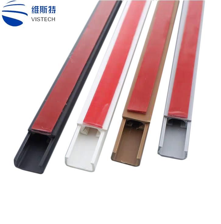 White PVC Electrical Cable Trunking Size for Power Supply Wire Protection