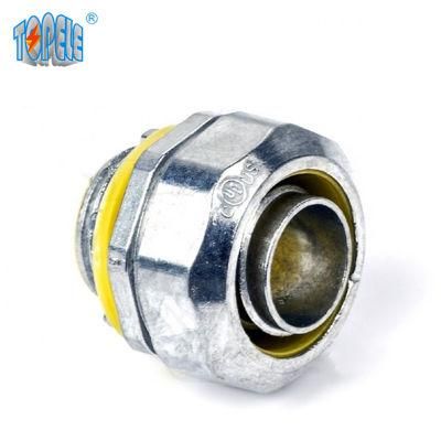 Flexible Conduit and Fittings Blue / Yellow Straight Liquid Tight Connector