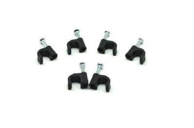 High Quality Round White/Black Cable Clips with Steel Nails