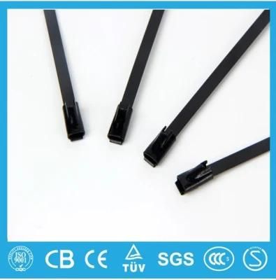 Polyester Fully Coated Stainless Steel Cable Tie Ball Lock Type