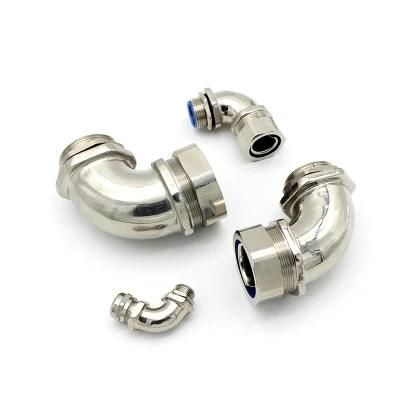90 Degree Elbow Brass Flexible Conduit Fittings Cable Gland M32