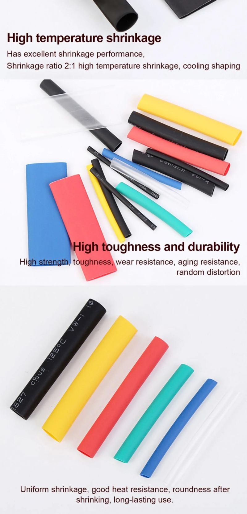 Custom 25mm 580PCS PE 2: 1 94V0 Heat Shrink Tubing