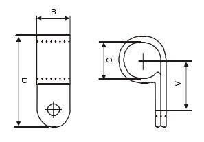 Hds High Quality Nylon Plastic R Type Cable Clamp 5/8r