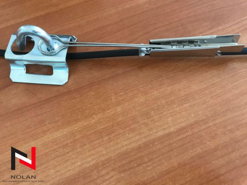 Yk-Ok-01 Stainless Steel and Galvanized Clamp Outdoor Fiber Optic Cable Suspension Clamp FTTH Cable Clamp