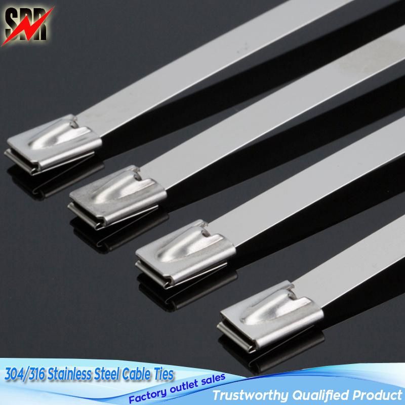 Naked Self-Locking Stainless Steel Ties (Natural Stainless Steel Bands)