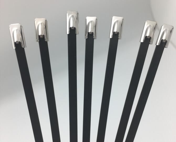 Ss 304 316 Plastic Coated Self Locking Stainless Steel Cable Ties with UL