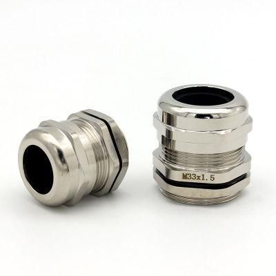 Cable Gland M33*1.5 Brass Nickel Plated