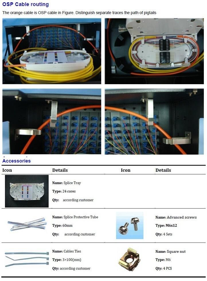 144 Cores 4u Rack Mount Fiber Optic Patch Panel