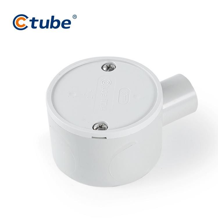 PVC Electrical Pipe 1 Way Shallow Junction Box Conduit Fitting