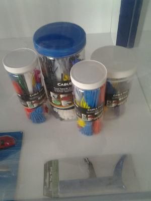 PVC Jar Packed Nylon Cable Ties in Assorted Colors and Sizes