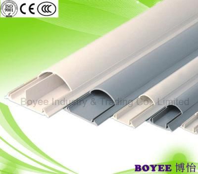Outdoor Floor Half Round PVC Cable Trunking Size
