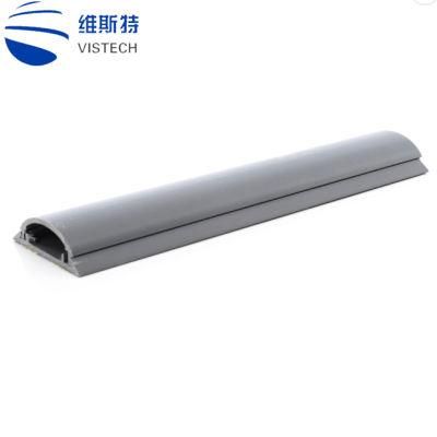 Electrical White PVC Semi-Circle Arc Floor Cable Trunking Duct