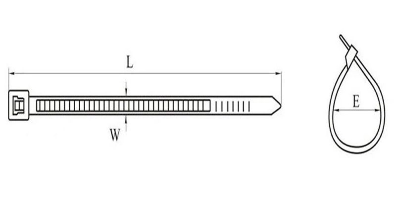 Nylon Cable Tie 2.5*200 mm 8 Inch Zip Ties 100 Pieces