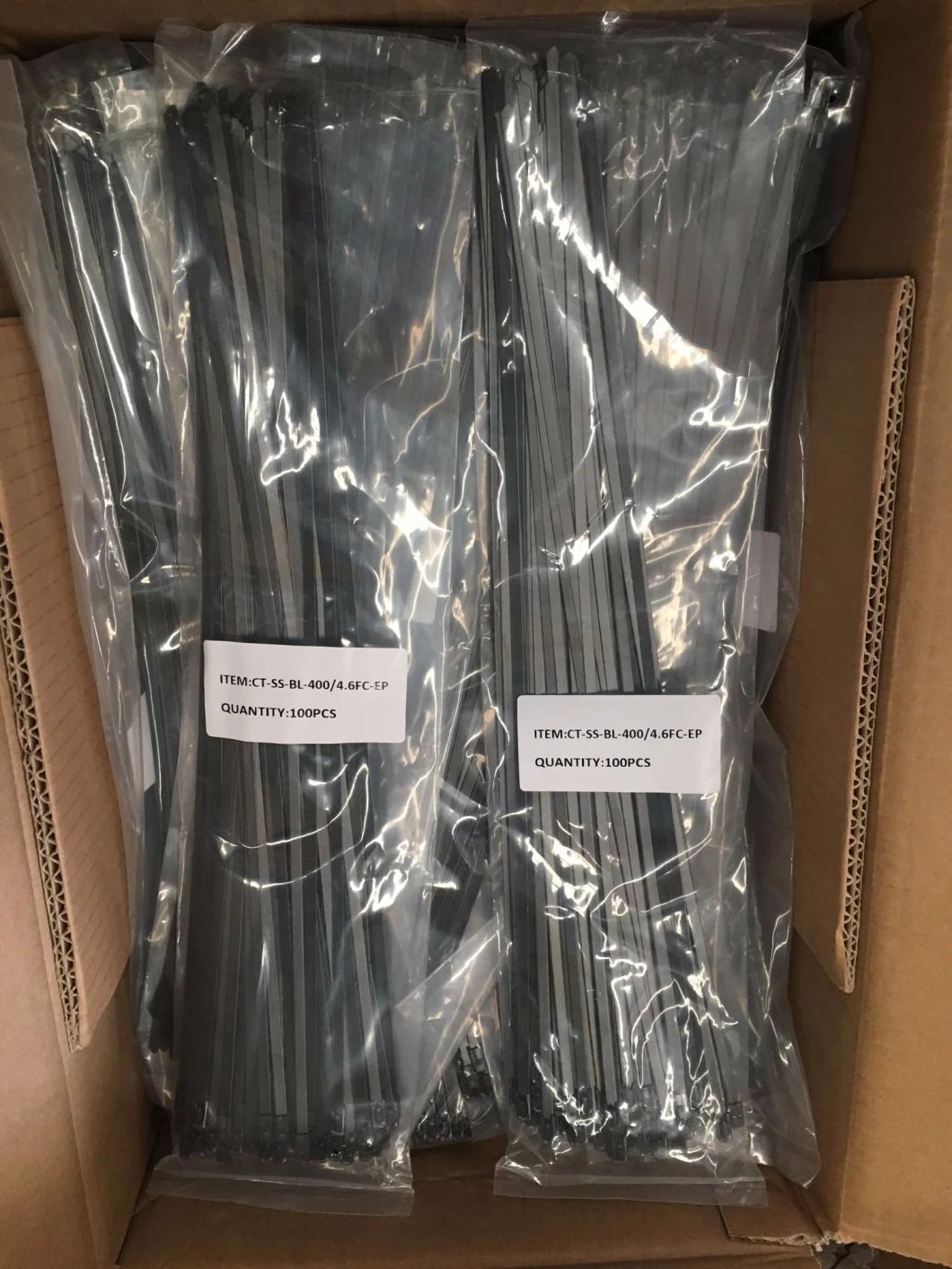 High Quality PVC Epoxy Polyester Coated Ss Cable Ties with UL Ce ISO