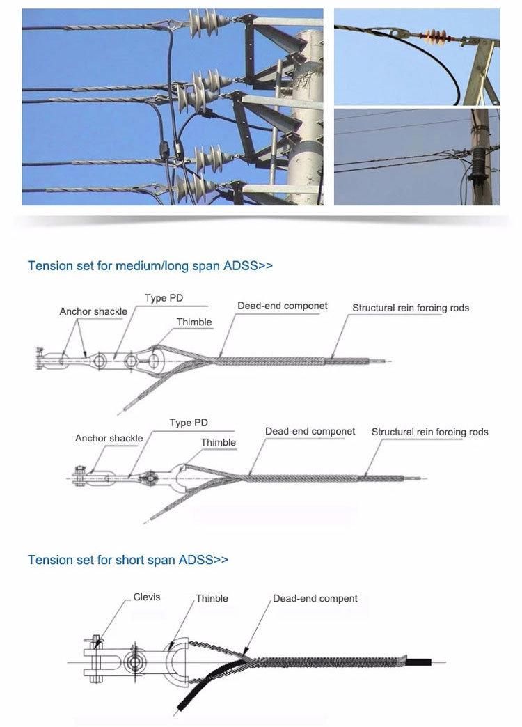 High Quality Preformed Dead End Guy Grip for ADSS or Opgw Cable Strain Tension Cable Clamp for Cable Accessories