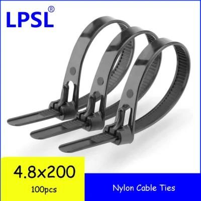 Removable and Reusable Nylon Cable Ties with UV Protection