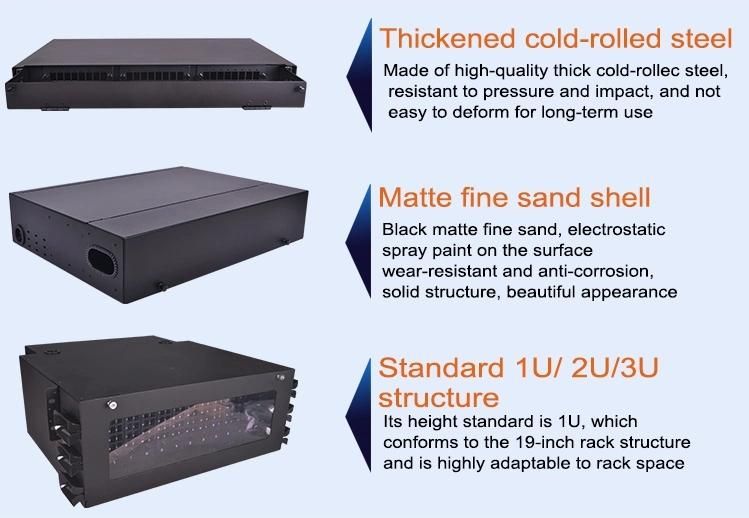 FTTH ODF 24 Core Sc APC UPS ODF Patch Panel Fibra Optica 1u ODF Optical Fiber Distribution Frame