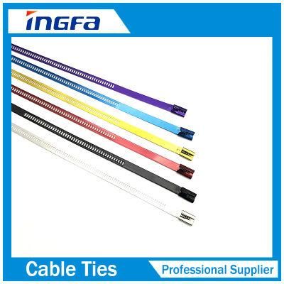304 Stainless Steel Epoxy Coated Ladder Multi Barb Lock Cable Tie