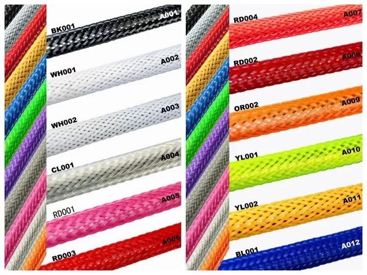 Multicolor Braided Expandable Sleeve for Wiring Harness Wire Cover