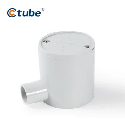 Electrical Conduit Pipe Connector PVC 1 Way Deep Junction Box