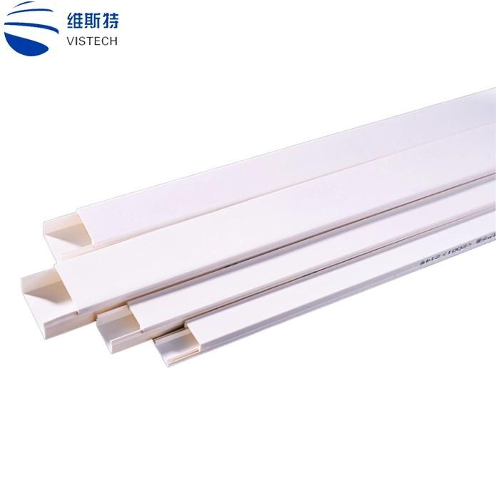 Waterproof Fire Resistant Various Size White Plastic Electrical PVC Cable Trunking