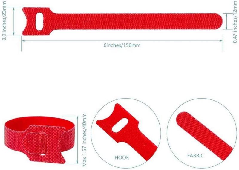 100% Nylon Reusable Hook and Loop Industrial Strength Tape Adjustable Strap Fastener