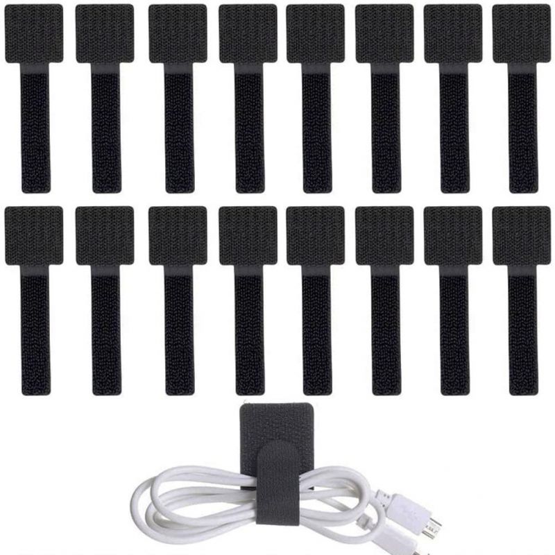 Factory Wholesale Self-Adhesive Cable Clamp Wire Management Hook and Loop Cable Holder Wire Clips