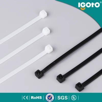 Free Sample White Black Plastic Material Cable Tie Zip Tie Bundle Strap Nylon