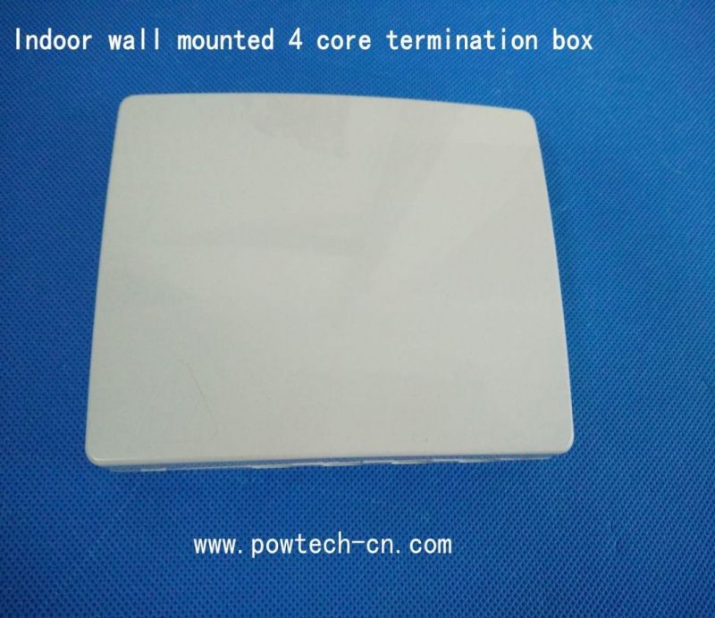 4 Core Indoor Wall Mounted ODF Terminal Box for Optic Fibers with Pigtails and Adapters